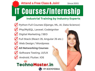 Best Online Training Institute in Agra with Internship by TechnoMaster