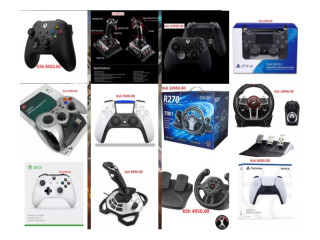 Gamepads and Controllers (Steering wheels, Joystick, Pedals etc.)