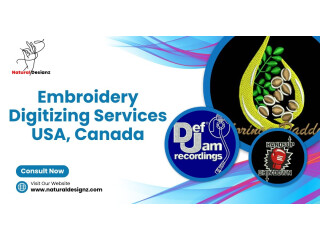Discover the Best Embroidery Digitizing Service in the USA with Natural Designz